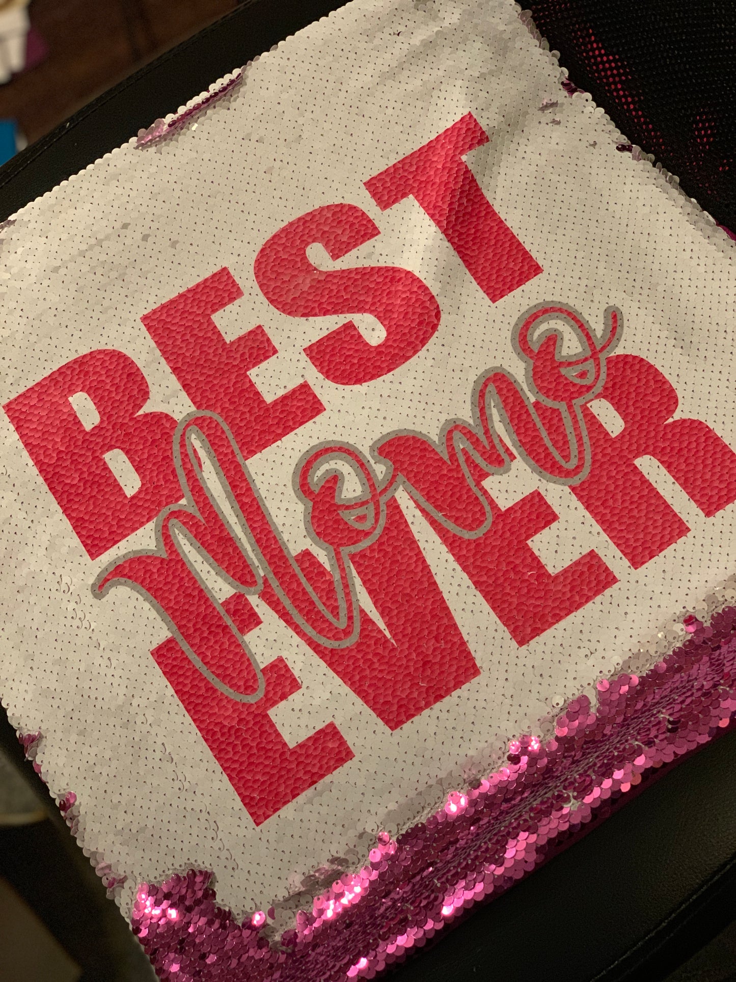 Custom sequin pillow