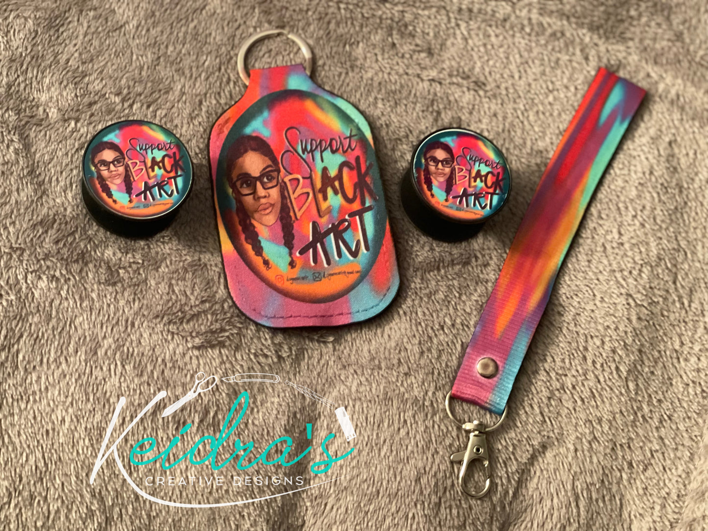 Custom Hand Sanitizer holder and lanyard combo