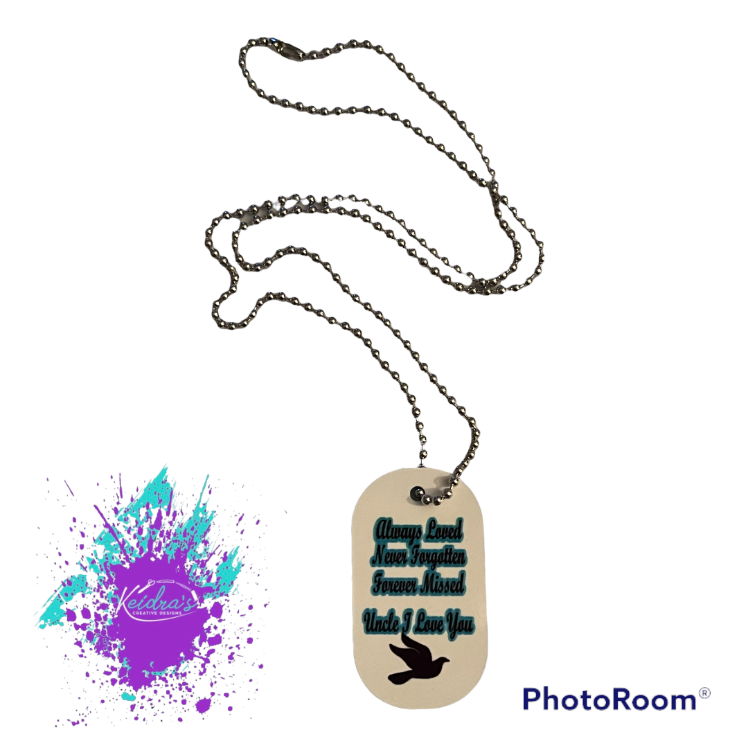 Sublimation Dog Tag w chain