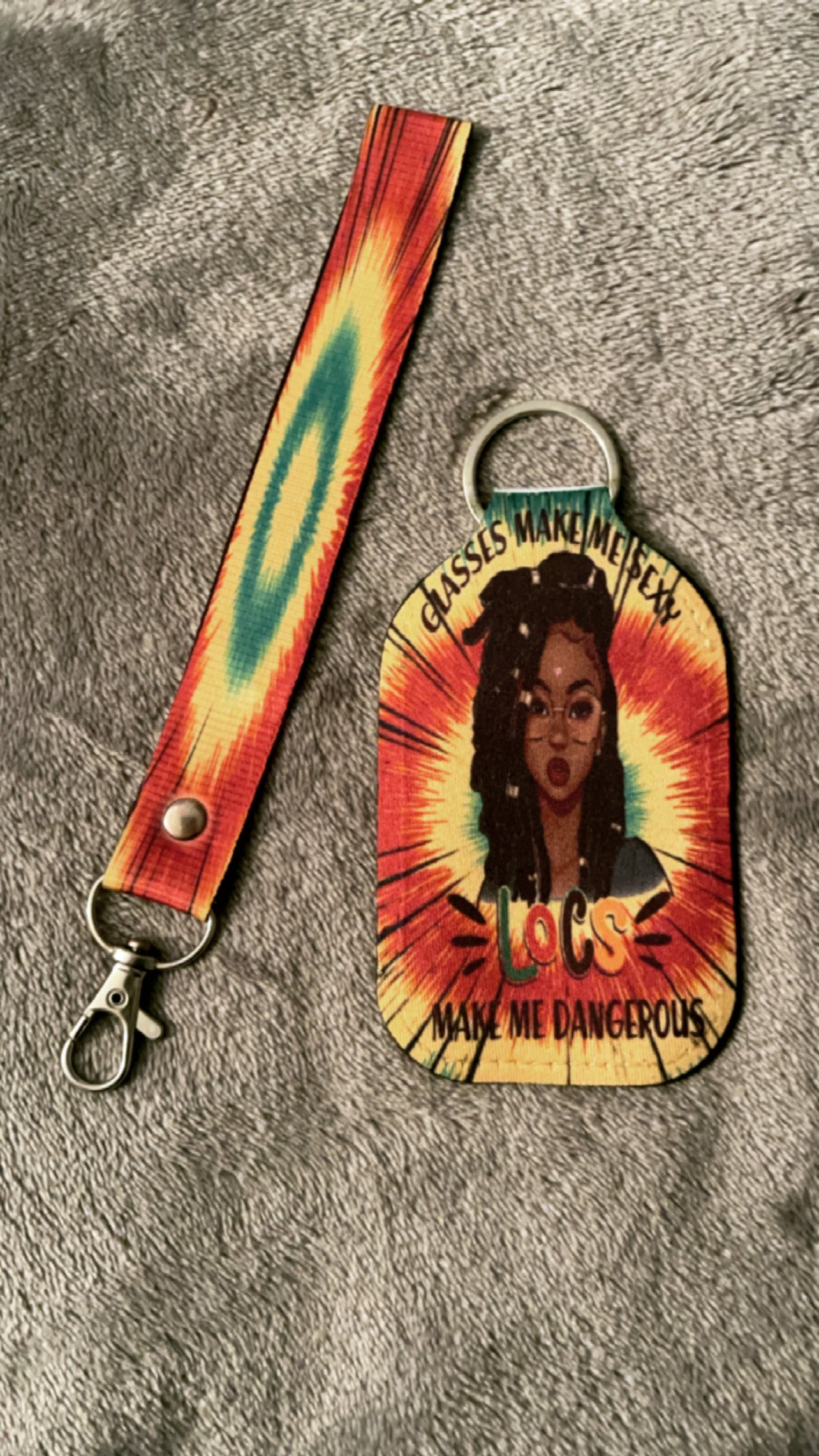 Custom Hand Sanitizer holder and lanyard combo