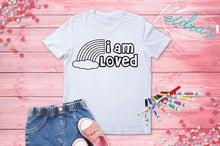 Load image into Gallery viewer, Valentine’s Day coloring kids shirts w washable markers
