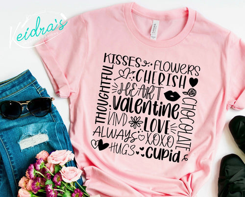 Vday word tee